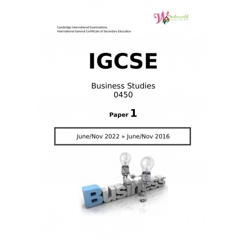 CIE Business Studies 0450 | Paper 1